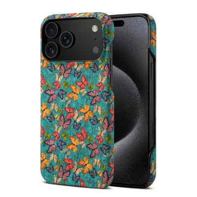 Voor iPhone 17 Pro hoesje met patroon bedrukt PU leer + PC telefoonhoes - Groen