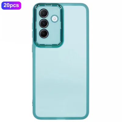 Bulk Purchasing 20Pcs For Samsung Galaxy A26 5G Case Electroplated Camera Frame TPU Phone Cover Precise Cutouts - Transparent Green