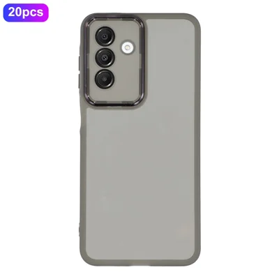 Bulk Purchasing 20Pcs For Samsung Galaxy A18 5G / A18 4G / A17 5G / A17 4G / A26 5G Case Electroplated Camera Frame TPU Phone Cover Precise Cutouts - Transparent Black