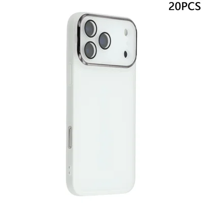 Bulk Purchasing 20Pcs For iPhone 17 Pro Case Electroplated Camera Frame TPU Phone Cover Precise Cutouts - Transparent White
