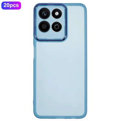 Bulk Purchasing 20Pcs For Honor X7c 5G / X7c 4G / 200 Smart 5G Case Electroplated Camera Frame TPU Phone Cover Precise Cutouts - Transparent Blue