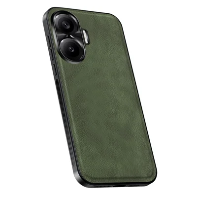 For Xiaomi Redmi Turbo 4 Pro 5G Case PU + TPU + PC Phone Back Cover with Metal Lens Frame - Green