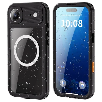 SHELLBOX For iPhone Air IP68 Waterproof Case Compatible with MagSafe Clear Phone Cover - Black