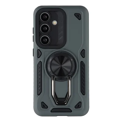 For Samsung Galaxy A16 5G / 4G Case with Kickstand Shockproof TPU + PC Phone Back Cover - Grey