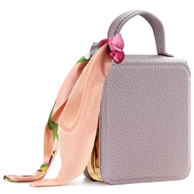 For Samsung Galaxy Z Flip7 5G Case PU Leather + PC Tote Phone Cover with Mirror - Purple