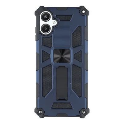 For Samsung Galaxy A06 4G Phone Case Kickstand Drop Protection PC + TPU Back Cover - Blue