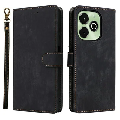 Phone Case for Umidigi G9x 4G / G100x 4G / 5G / Note 100x 4G / 5G Wallet RFID Blocking PU Leather Cover Stand with Strap - Black