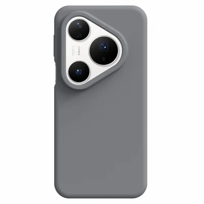 Voor Huawei Pura 80 Pro / 80 Pro+ hoesje Vriendelijk voor de huid Vloeibaar siliconen + PC telefoonhoesje - Donkergrijs