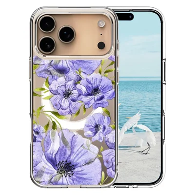 For iPhone 17 Pro Case Compatible with MagSafe Pattern Printing TPU PC Phone Back Cover - QHCX 001