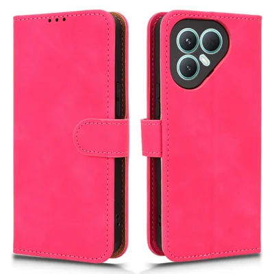 For TECNO Pova 7 Pro 5G Leather Case Skin Feel Anti Drop Wallet Flip Phone Cover - Rose
