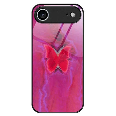 For iPhone Air Case TPU PC Gehard Glas Patroon Print Telefoon Achterkant - B0144