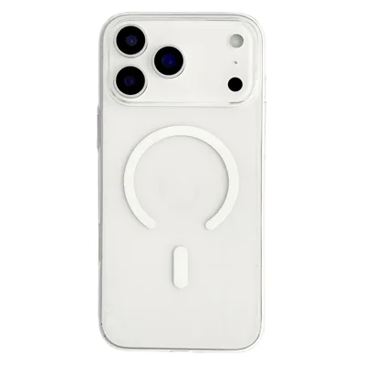 For iPhone 18 Pro Max / 17 Pro Max Crystal Clear Case Compatible with MagSafe Hard PC Phone Cover - Transparent White