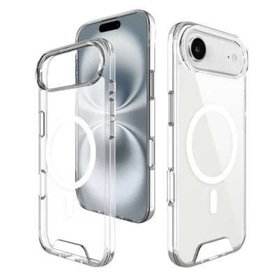 For iPhone Air Case Compatibel met MagSafe TPU+PC Transparante Telefoonhoes