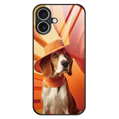 For iPhone 17 Case Anti Drop PC TPU Tempered Glass Pattern Printing Phone Back Cover - B0168