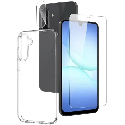 NORTHJO For Samsung Galaxy A17 5G / A17 4G TPU Phone Case Set with Front Screen Protector + Lens Film