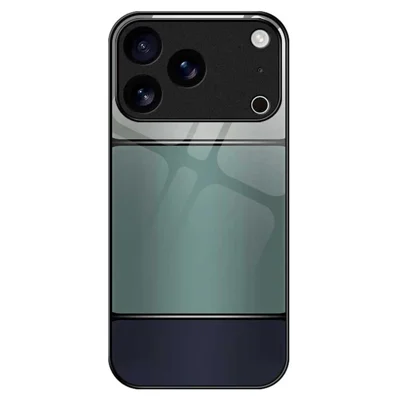 For iPhone 17 Pro Case Anti Drop TPU PC Tempered Glass Pattern Printing Phone Back Cover - B0194