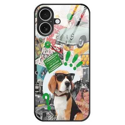 For iPhone 17 Case TPU PC Gehard Glas Patroon Print Anti Drop Telefoon Achterklep - B0229