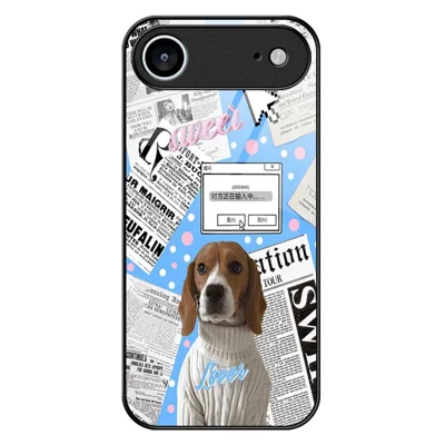 For iPhone Air Case TPU PC Gehard Glas Patroon Print Anti-drop Telefoon Achterkant - B0228