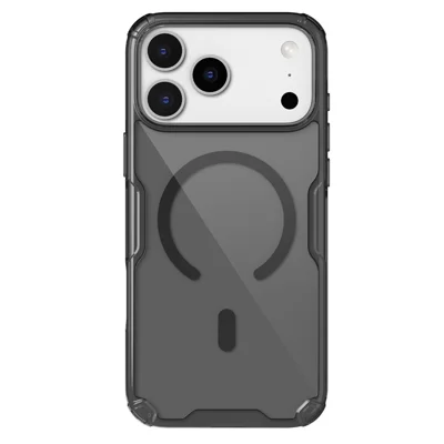 NILLKIN Nature Pro Series dla iPhone 17 Pro Max Etui zgodne z MagSafe TPU + PC Ultra Przeźroczysta Obudowa Telefonu - Szary