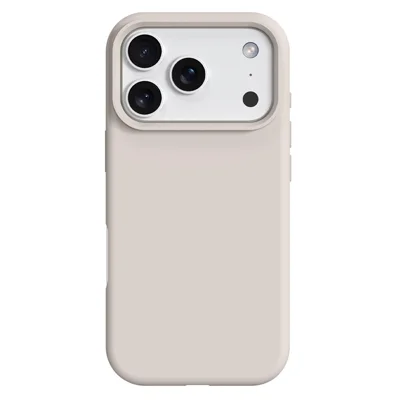 Til iPhone 17 Pro Case Kompatibel med MagSafe, Hudpasformende Væske-silikon + PC Telefonbeskytter – Antik Hvid