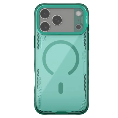 NILLKIN Iceblade CamProp For iPhone 18 Pro Max / 17 Pro Max Magnetic Case Clear Lens Lid Kickstand PC TPU Phone Cover - Green