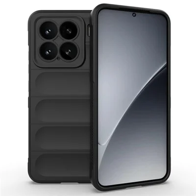 AMORUS For Xiaomi 15 Case Shockproof Soft TPU Rugged Phone Back Cover - Black