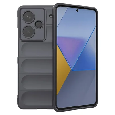 AMORUS For Xiaomi Redmi Note 13 Pro+ 5G Case Shockproof Soft TPU Rugged Phone Back Cover - Dark Grey