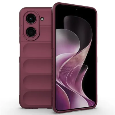 AMORUS For Xiaomi Redmi A5 4G (171.7mm) / Poco C71 4G Case Shockproof Soft TPU Rugged Phone Back Cover - Wine Red
