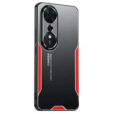 For Honor Play 70 Plus 5G Phone Case Aluminium Alloy TPU PC Back Cover - Red