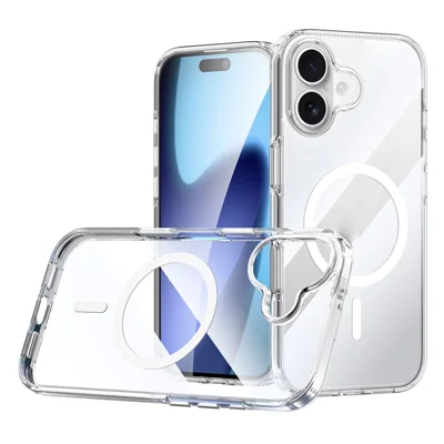 SULADA For iPhone 17 Case Compatible with MagSafe TPU + PC Crystal Clear Phone Cover