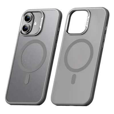 SULADA For iPhone 17 Case Compatible with MagSafe PC + TPU Phone Cover - Titanium Grey