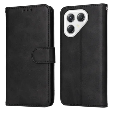 For TECNO Pova 7 Ultra 5G Case Wallet PU Leather Folio Flip Phone Cover - Black