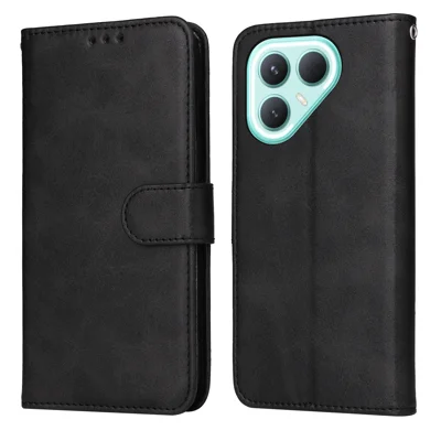 For TECNO Pova 7 Pro 5G Case Wallet PU Leather Folio Flip Phone Cover - Black