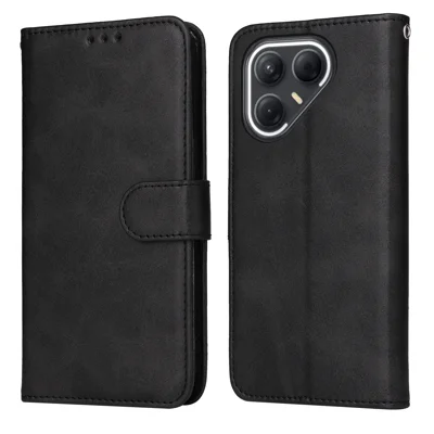For TECNO Pova 7 5G Case Wallet PU Leather Folio Flip Phone Cover - Black