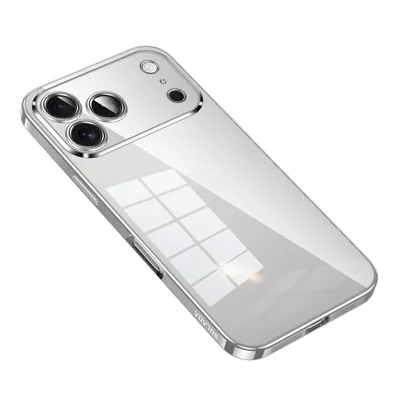 SULADA For iPhone 17 Pro Case Ultra Thin Electroplated TPU Clear Phone Cover - Silver