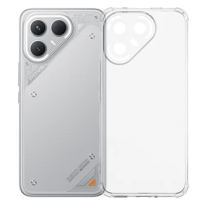 For TECNO Pova 7 Pro 5G Phone Case Reinforced Four Corner Anti-Drop Clear TPU Phone Cover