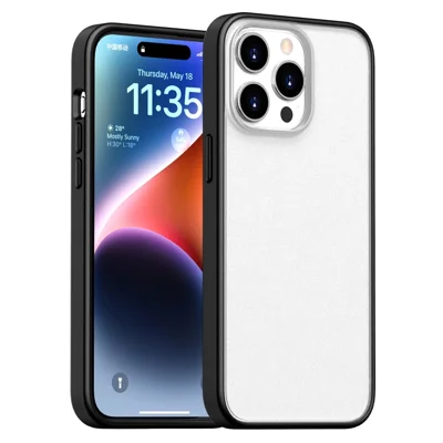 For iPhone 15 Pro Case Skin Feel Frosted PC + TPU Protective Phone Cover - White