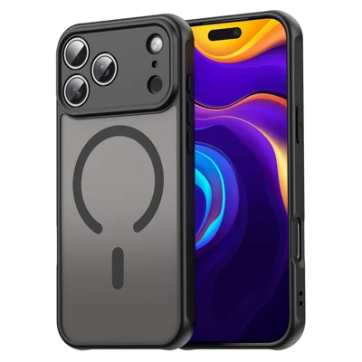 Bulk Purchasing For iPhone 17 Pro Max Case Compatible with MagSafe Anti Drop PC + TPU Phone Cover - Black