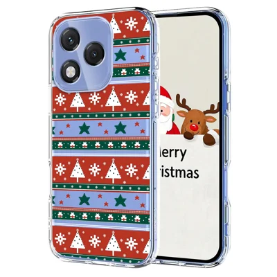 For Honor 400 Lite 5G Case Christmas Themed Pattern Printing TPU Phone Back Cover - Christmas Ribbons
