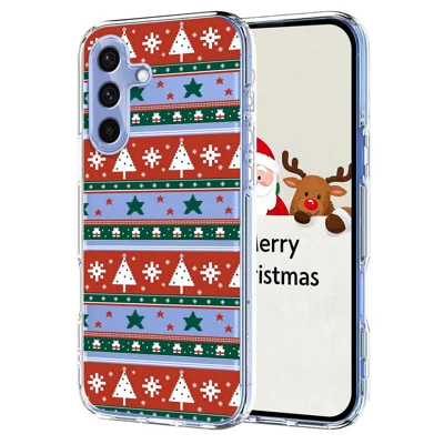 For Samsung Galaxy A56 5G Case Christmas Themed Pattern Printing TPU Phone Back Cover - Christmas Ribbons