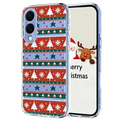 For Samsung Galaxy S25 Edge Case Christmas Themed Pattern Printing TPU Phone Back Cover - Christmas Ribbons