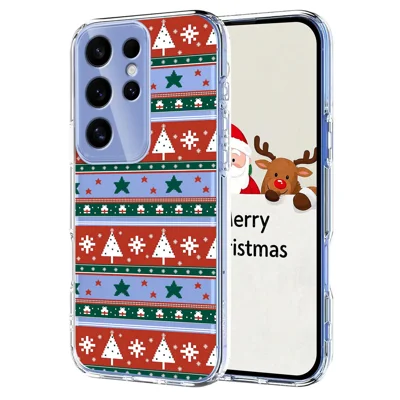 For Samsung Galaxy S25 Ultra Case Christmas Themed Pattern Printing TPU Phone Back Cover - Christmas Ribbons
