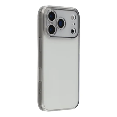 X-LEVEL For iPhone 17 Pro Case Precise Cutout Matte Tempered Glass + TPU Phone Cover - Transparent Black