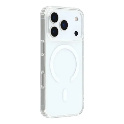 KIGC For iPhone 17 Pro Max Clear Case Compatible with MagSafe TPU + PC Shockproof Phone Back Cover