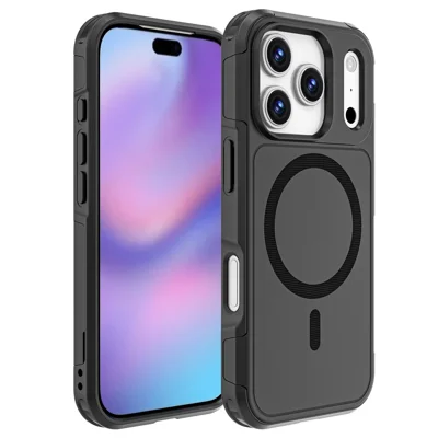 For iPhone 17 Pro Case Compatible with MagSafe PC + TPU Anti-drop Phone Cover