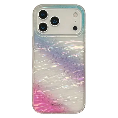 For iPhone 17 Pro Max Case Colorful Design Shockproof Hard PC Phone Shell - Blue / Red