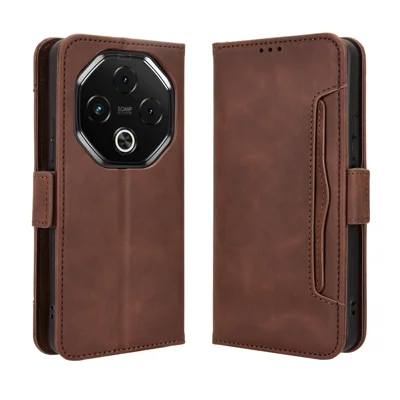 For Umidigi G100 5G / Umidigi G100 Pro 4G Leather Case Phone Wallet Cover with Multiple Card Slots - Brown