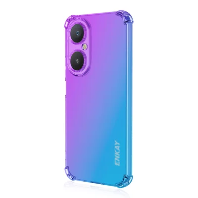 ENKAY For Huawei Nova Y73 4G / Huawei Enjoy 80 TPU Case  Thickened Four Corner Drop-proof Phone Back Cover - Purple / Blue