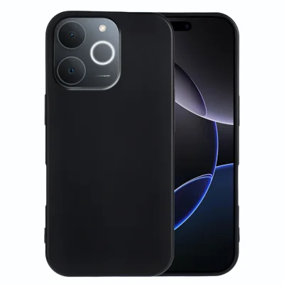 For Realme C71 4G TPU Case Soft Matte Anti-fingerprint Phone Back Cover - Black