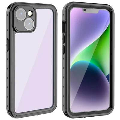 REDPEPPER PRO Série para iPhone 14 Plus IP68 Capa de telefone à prova d'água anti-queda transparente Cobertura de smartphone de proteção completa